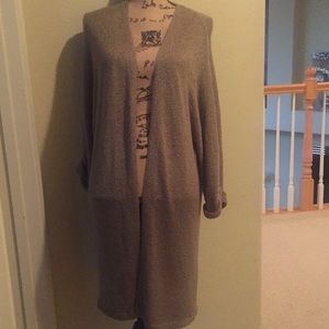 Dark Green knitted long Cardigan